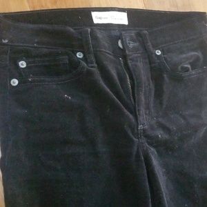 Gap petite Trueskinny black corduroy jeans